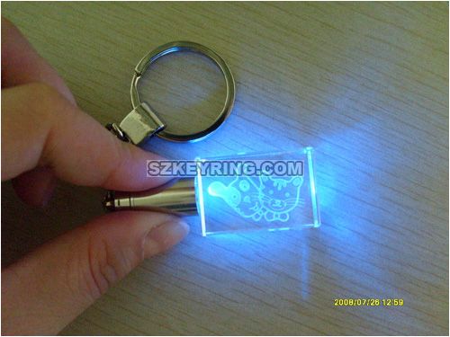 Photo Customized LED Key Chain in Rectangle Shape - 1-LLCK0003